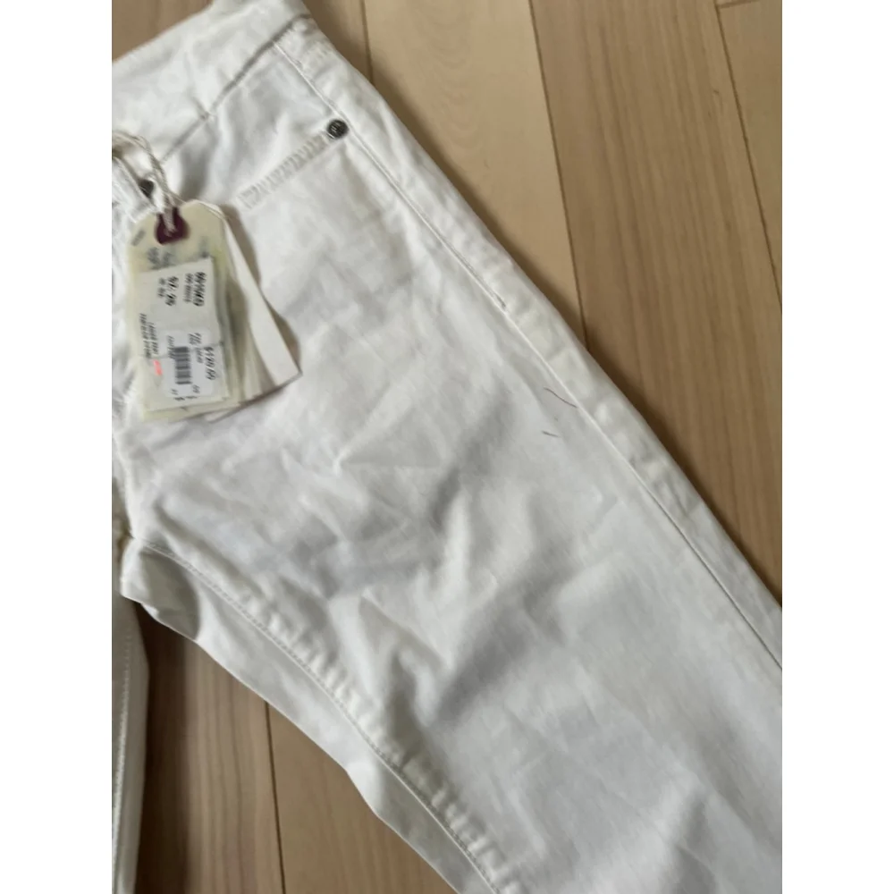 o low waist bootcut pants Y2K deadstock white size 25 - Picture 3 of 14